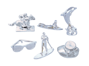 Custom Metal Pewter Pieces with Nickel Plating